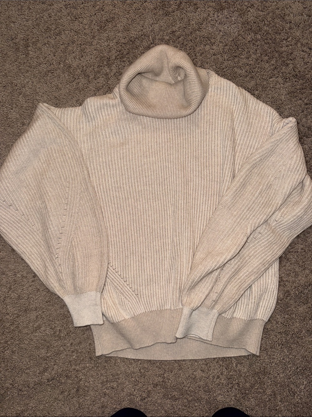 Calvin Klein Cozy Cream Turtleneck Knit Sweater - Women's size small